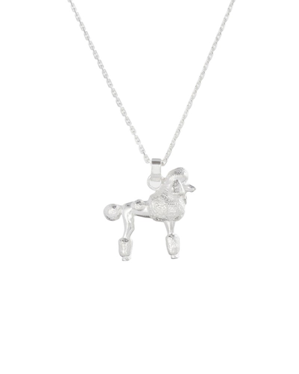 Halsband poodle silver