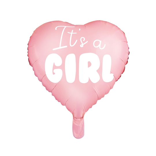 Folieballong - Hjärta - It's a girl