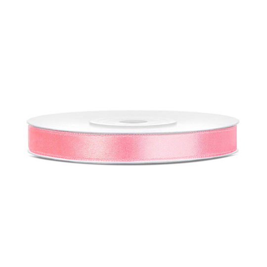 Satinband Ljusrosa - 6 mm x 25 m
