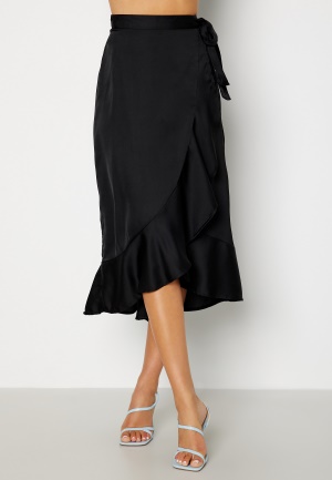 BUBBLEROOM Villima satin skirt Black 46