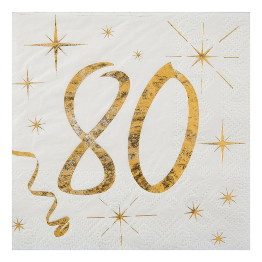 Kaffeservetter 80 Guld - 20-pack