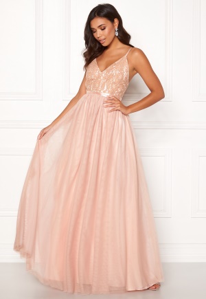 Moments New York Daphne Mesh Gown Light pink 42
