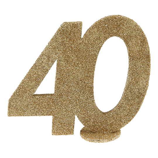 Bordsdekoration Siffra Guld/Glitter - Siffra 40