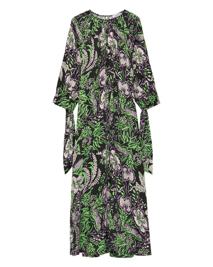 Maxiklänning wawa vegetal print dress svart