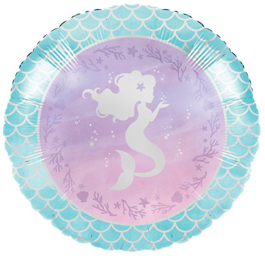 Folieballong - Rund - Mermaid Shine