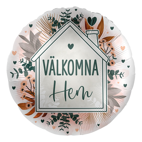 Folieballong Välkomna Hem