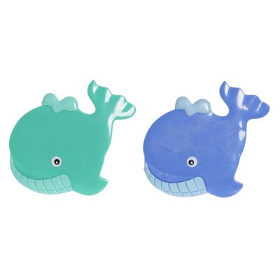Badrumsmatta DKD Home Decor Blå Turkos PVC (2 pcs) (11.5 x 1 x 10 cm)