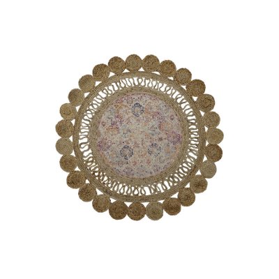 Matta DKD Home Decor Chenille Jute Boho (120 x 120 x 0.5 cm)