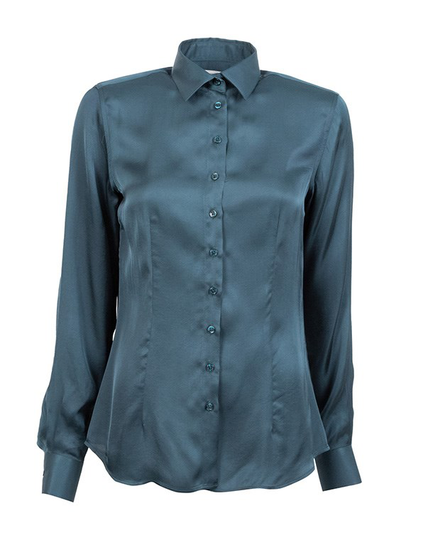 Satinblus tilde glossy petrol