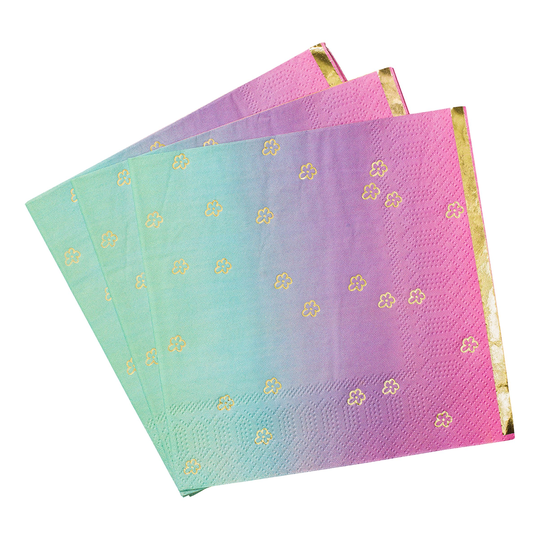 Servetter Ombre med Guldfolie - 16-pack