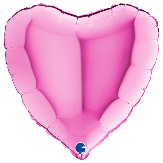 Folieballong - Hjärta - Hot Pink - 46 cm