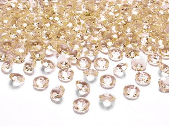 Diamantkonfetti - 12 mm - Aprikos