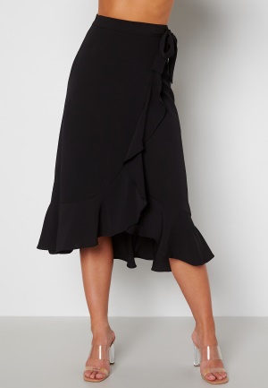 Bubbleroom Care Gillie Wrap Skirt Black 44