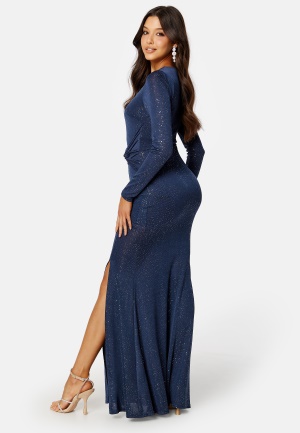 Bubbleroom Occasion Meniva Sparkling Gown Dark blue S