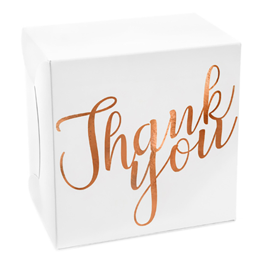 Papperbox Thank You Roséguld/Guld - Roséguld