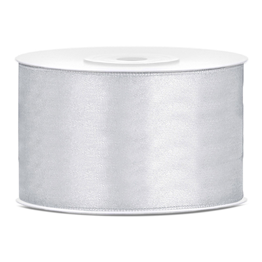 Satinband Silver - 38 mm x 25 m