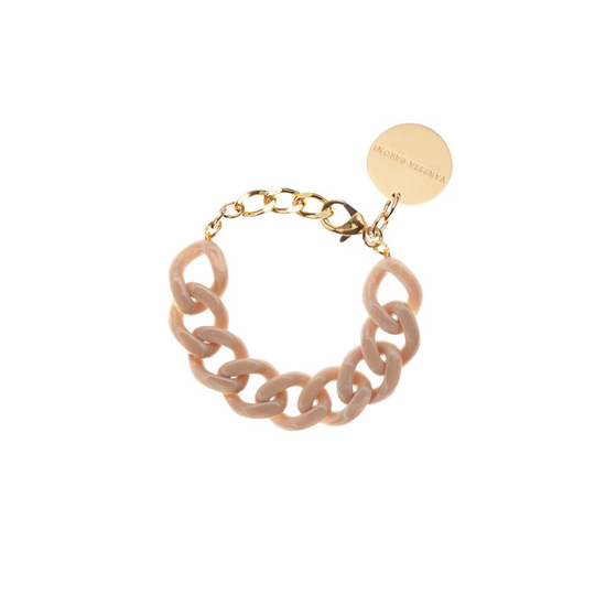 Armband flat chain sand marble