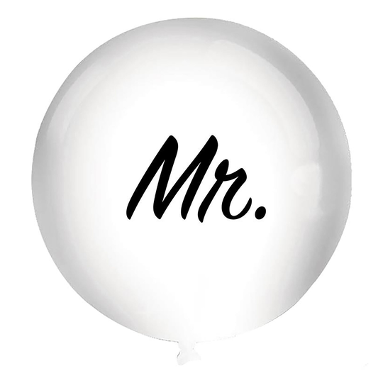 Jätteballong Vit Mr.