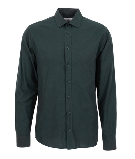 Twillskjorta costello med borstad yta slim fit grön