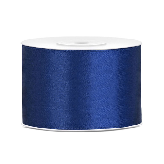 Satinband Mörkblå - 50 mm x 25 m