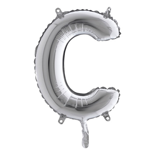 Bokstavsballong Mini Silver - Bokstav C
