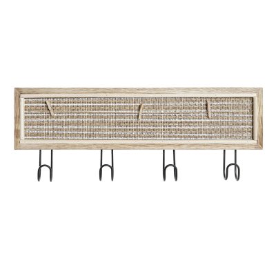 Kapphängare DKD Home Decor Naturell Metall MDF Boho (40 x 3,5 x 15,5 cm)