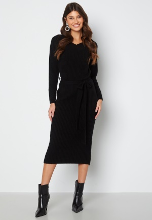 BUBBLEROOM Meline knitted dress Black L