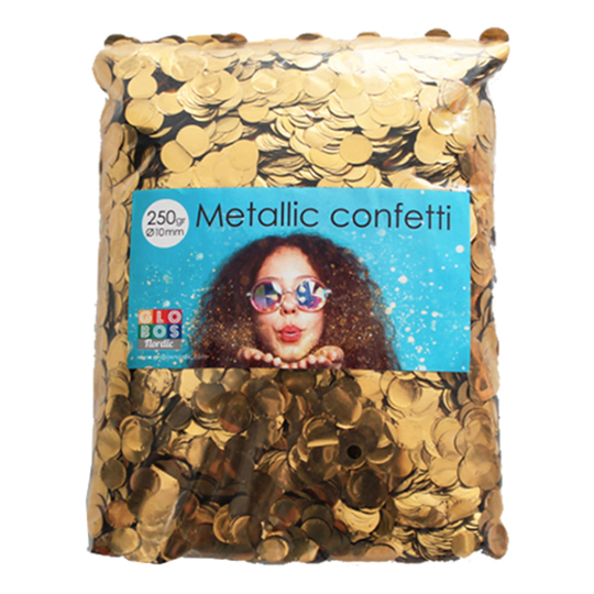 Konfetti Guld Metallic Runda - 250 g