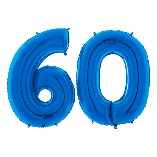 Sifferballong 60 Blå