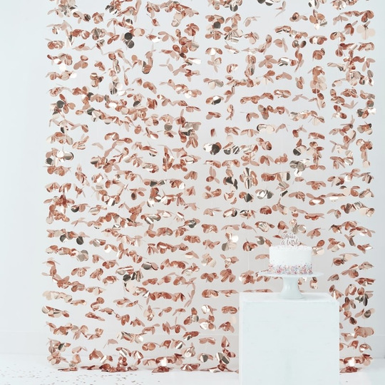 Draperi - Löv - Roséguld