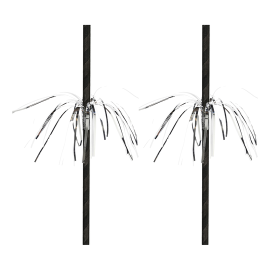 Papperssugrör Fireworks Svart/Silver - 10-pack