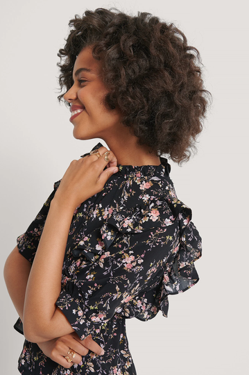 NA-KD Boho Topp Med Hög Hals - Flower
