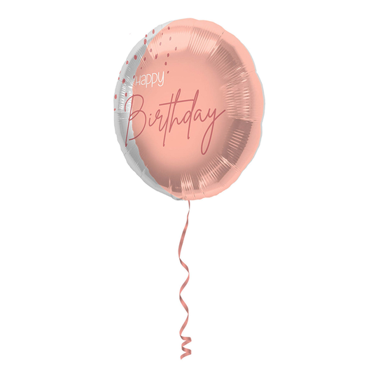Folieballong Happy Birthday Lush Blush - 45 cm