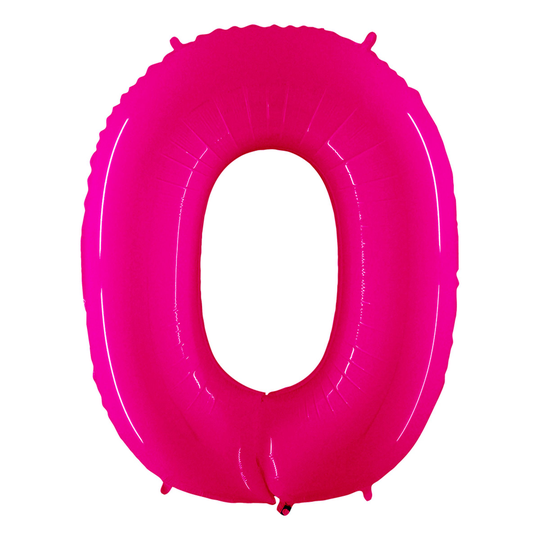 Sifferballong Neon Rosa - Siffra 0