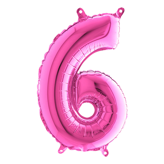 Sifferballong Mini Rosa Metallic - Siffra 6