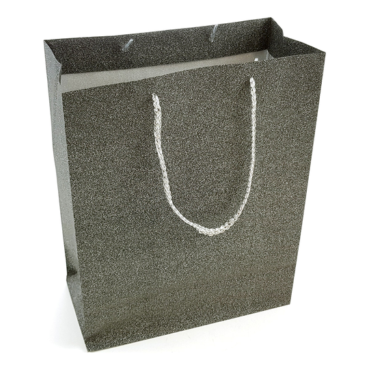 Presentpåse Svart Glitter - Small