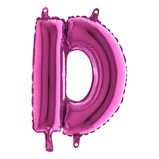 Bokstavsballong Mini Rosa - Bokstav D