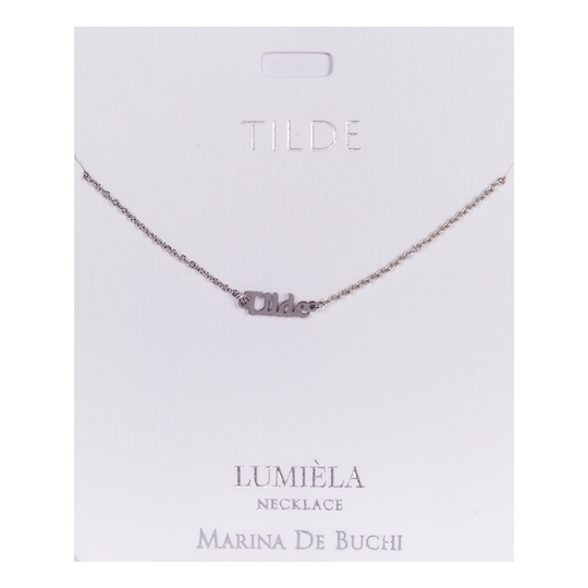 Namnhalsband Silver - Tilde