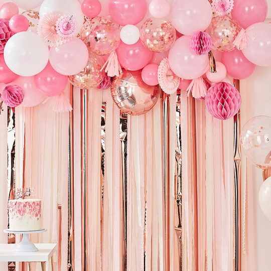 Ballongbågekit - Med tassels - Blush