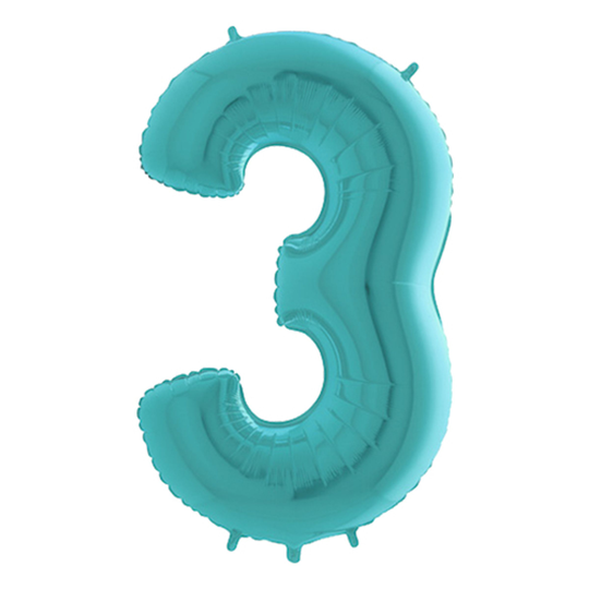 Sifferballong Turkos Pastell - Siffra 3