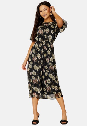 Happy Holly Lynetta Midi Dress Black / Floral 32/34