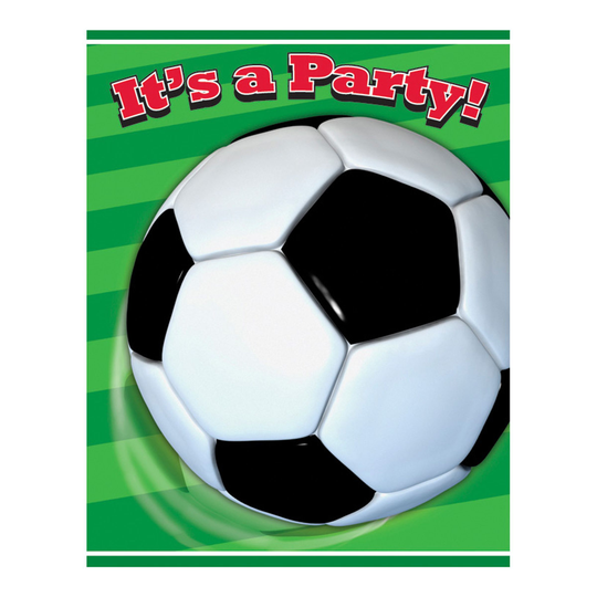 Inbjudningskort Fotboll - 8-pack