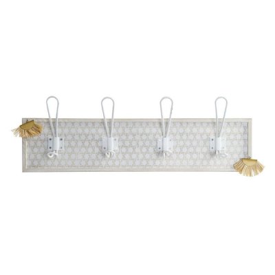 Väggmonterad rockhängare DKD Home Decor Metall Trä Boho (57 x 7.5 x 17 cm)