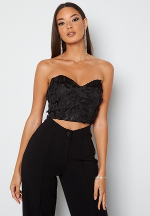 Moments New York Zaria Dark Flower Top Black 38