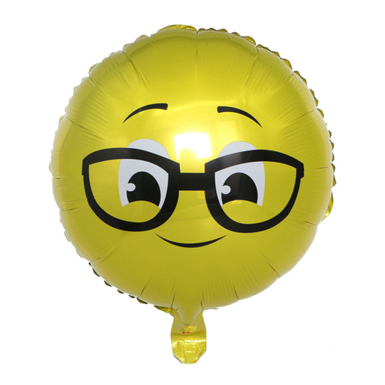 Folieballong Emoji Black Glasses