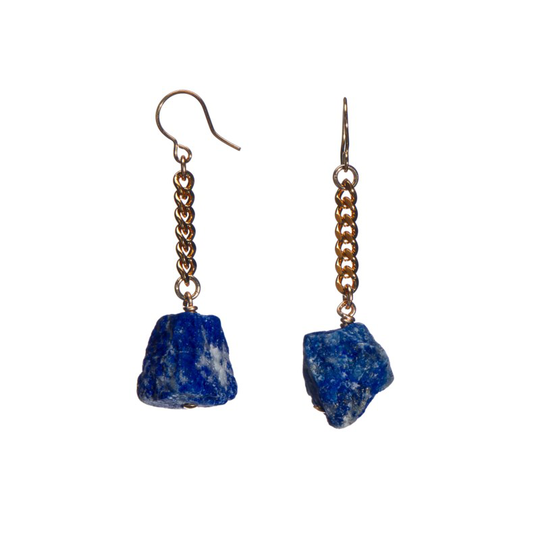 Örhängen keep me hanging lapis lazuli short guld