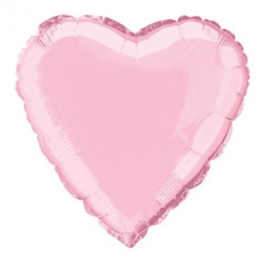 Folieballong - Hjärta - Rosa (Storlek: 45 cm)