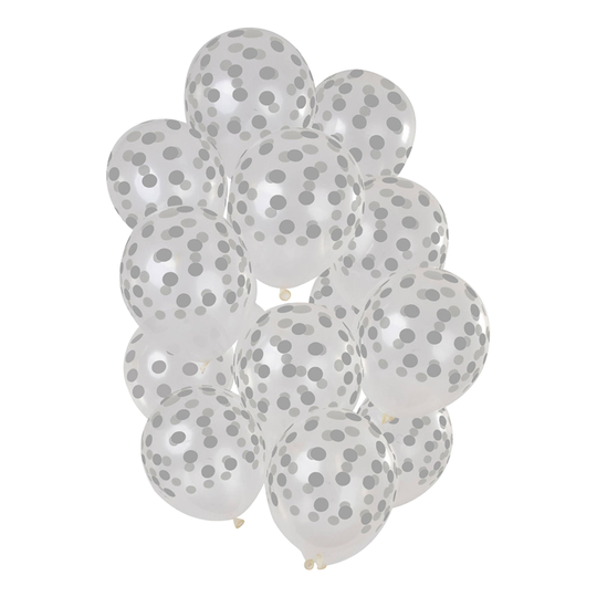 Ballonger Prickiga Silver - 15-pack