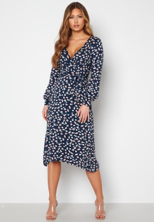 Happy Holly Penelope Highlow Dress Blue / Floral 40/42