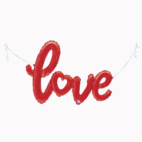 Folieballong - Love - röd